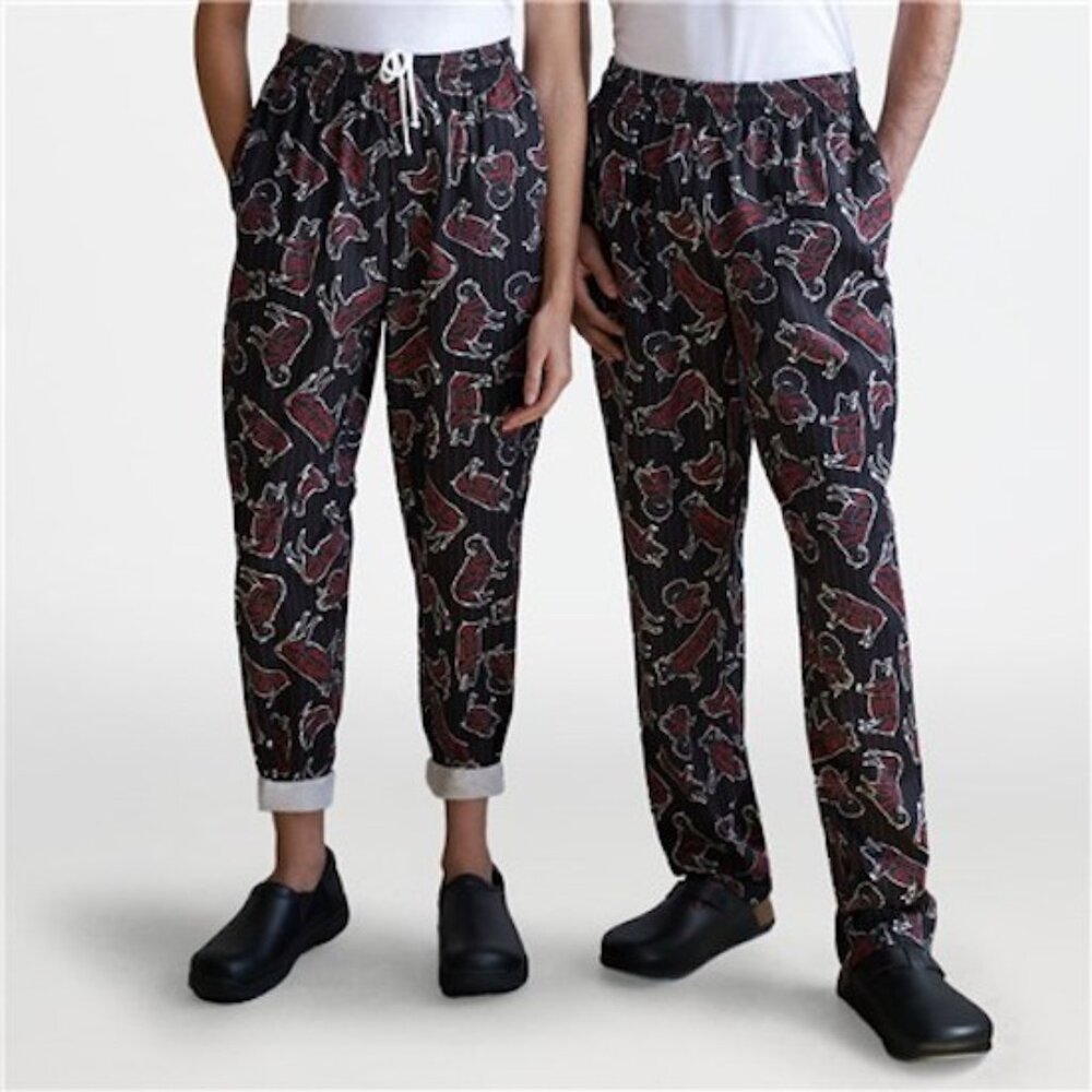 New 3X Chefwear Baggy Cotton Chef Pant - Butcher Map